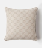 Gucci GG jacquard wool and cashmere cushion