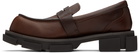 both Brown Gao Pierced Loafers