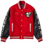 Undercover Men's Chaos Balance Varsity Jacket in Red