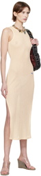 Eckhaus Latta Beige Spiral Midi Dress