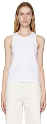 We11done White Racer Back Tank Top