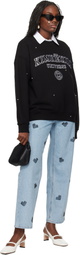 KIMHĒKIM Blue Heart Puzzle Stamped Jeans