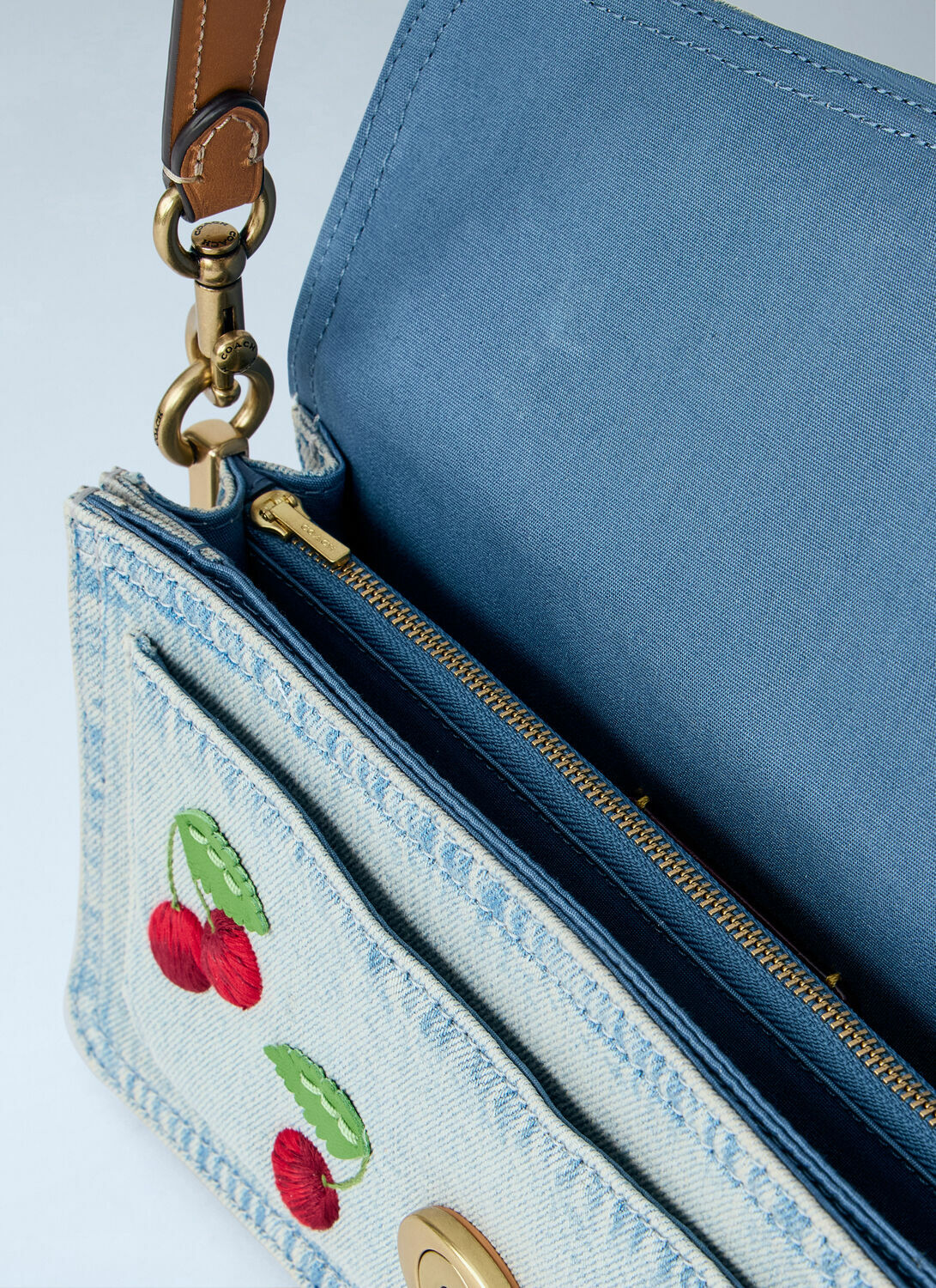 Coach Tabby Shoulder Bag 26 With Cherry Embroidery
