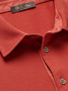 Loro Piana - Cotton-Piqué Polo Shirt - Red
