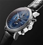 Baume & Mercier - Classima Automatic Moon-Phase Calendar Chronograph 42mm Stainless Steel and Alligator Watch, Ref. No. M0A10484 - Blue