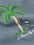 Desmond & Dempsey - Embroidered Cotton-Jersey Pyjama T-Shirt - Gray