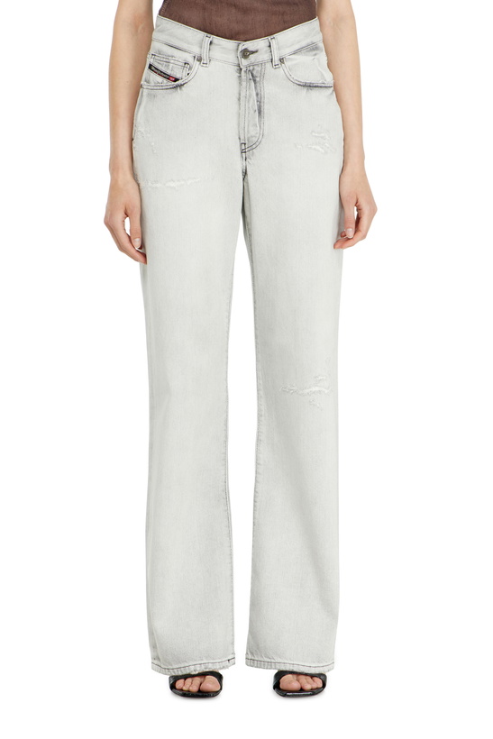 Photo: Diesel Regular Jeans High Waist 1971 D-Sent, Light grey, Button fly