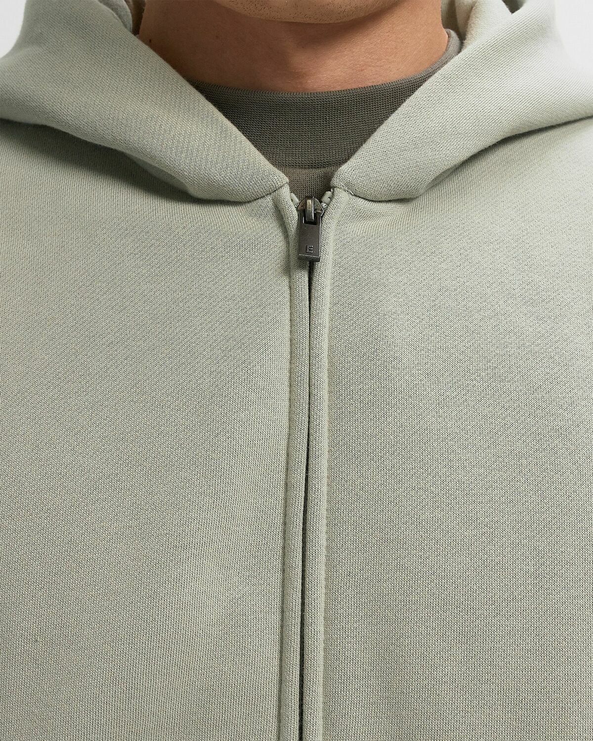 Fear of God Essentials CLASSIC FIT FLEECE ZIP-UP HOODIE Grey Mens ...