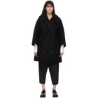 Fumito Ganryu Black Wool Vintage Coat