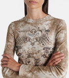 Jean Paul Gaultier Médaillon cotton-blend jersey midi dress