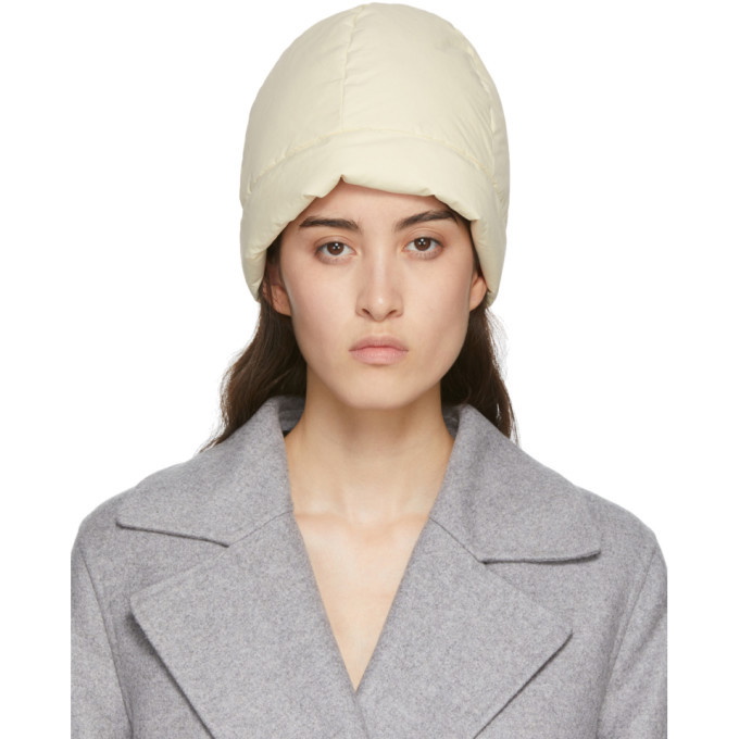 Photo: Jil Sander Reversible Off-White Down Beanie