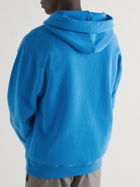 DISTRICT VISION - Mudita Logo-Print Recycled Cotton-Jersey Hoodie - Blue