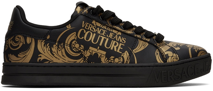 Photo: Versace Jeans Couture Black Baroque Court 88 Sneakers