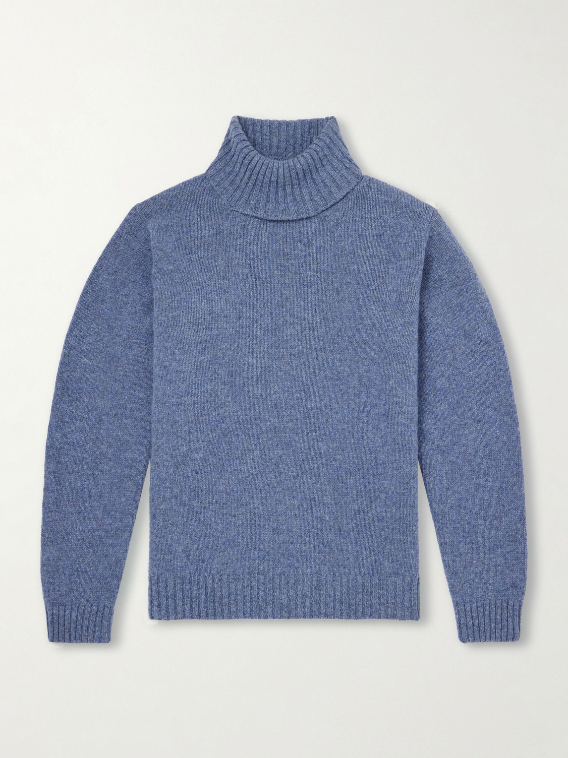 Caruso - Wool Rollneck Sweater - Blue