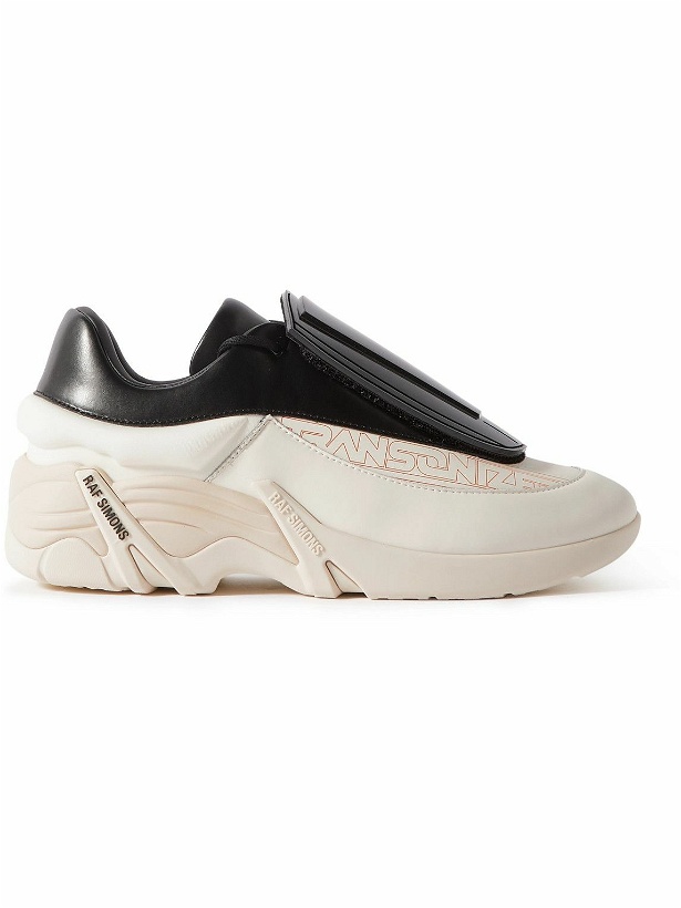 Photo: Raf Simons - Antei Shell and PVC-Trimmed Leather Sneakers - White