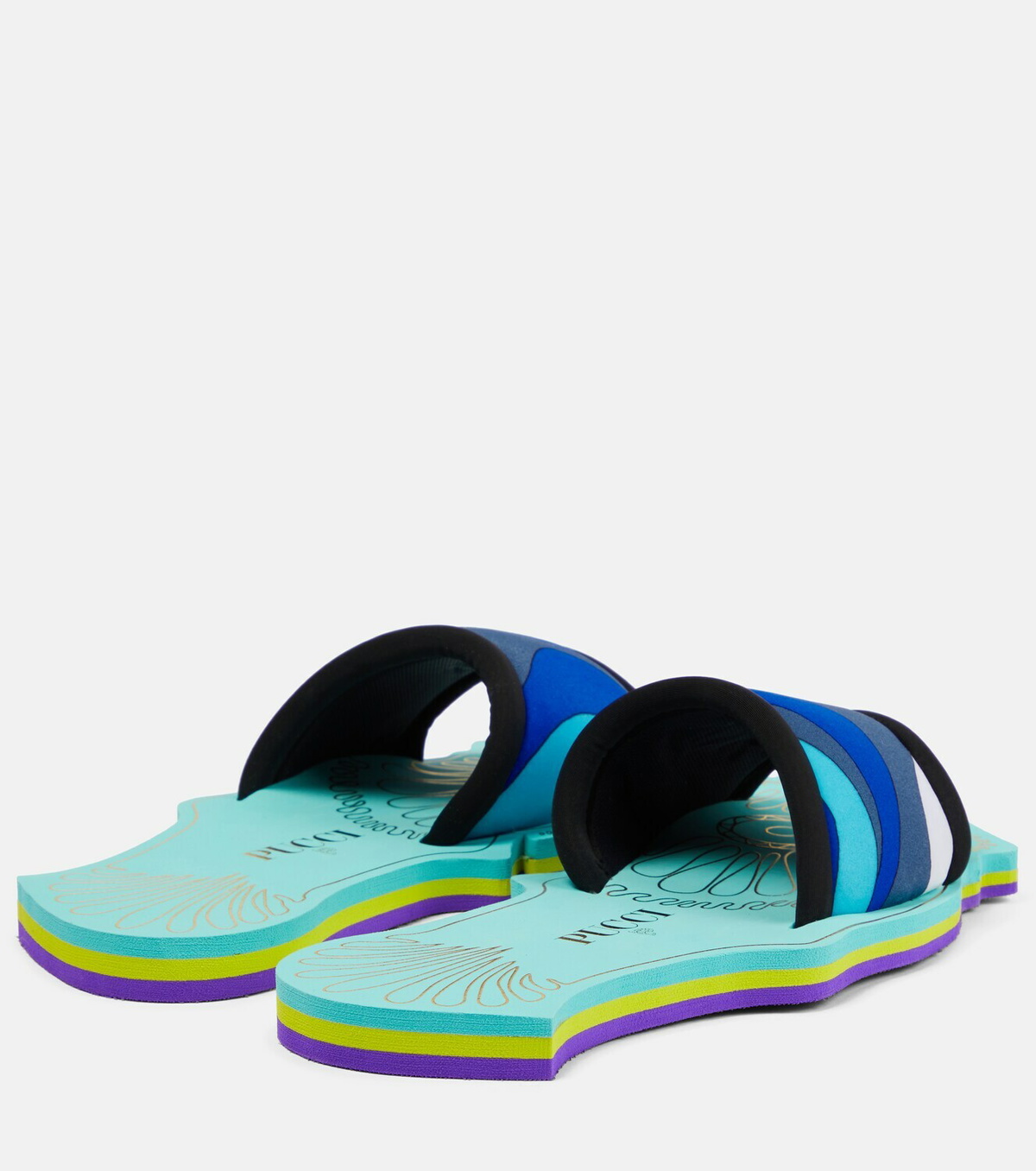 Pucci - Marmo-print jersey slides