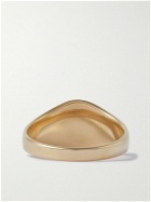 Tom Wood - Mini Signet Recycled Gold Ring - Gold