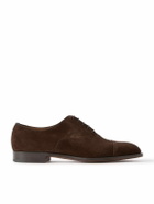 Edward Green - Chelsea Cap-Toe Suede Oxford Shoes - Brown