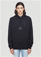 Logo-Print Hooded Sweatshirt in Black