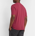 Incotex - Ice Cotton-Piqué T-Shirt - Red