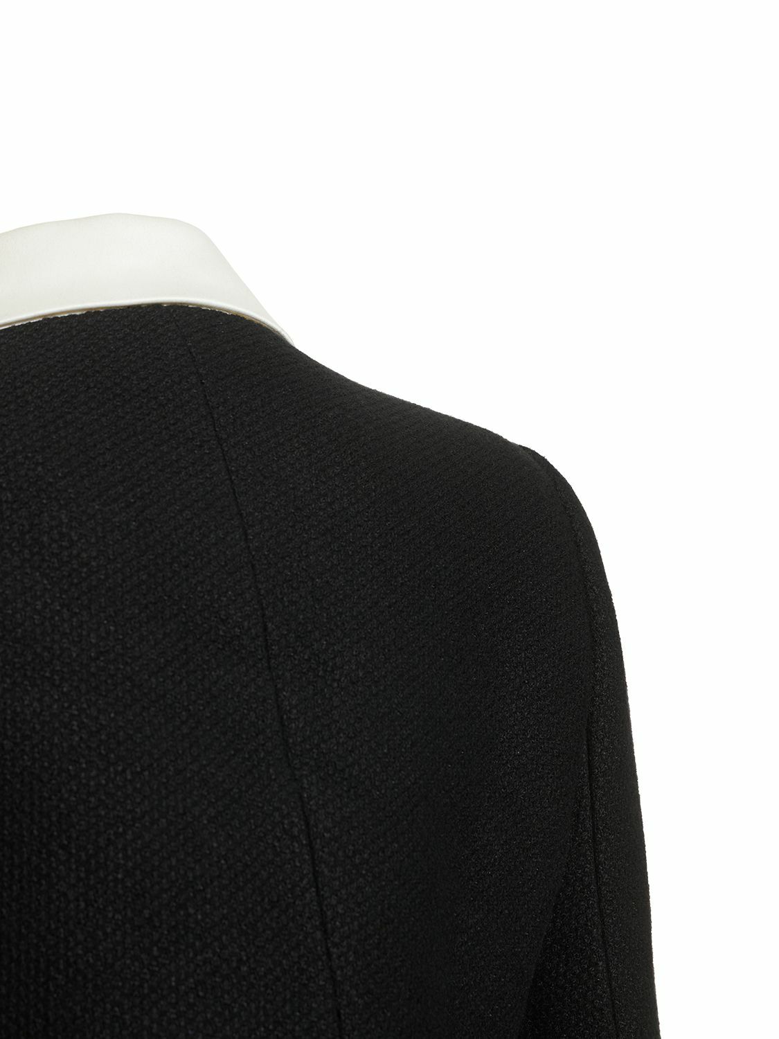 self portrait black textured woven mini dress Black Wool Double Breasted Mini Dress – self-portrait-US main image 1