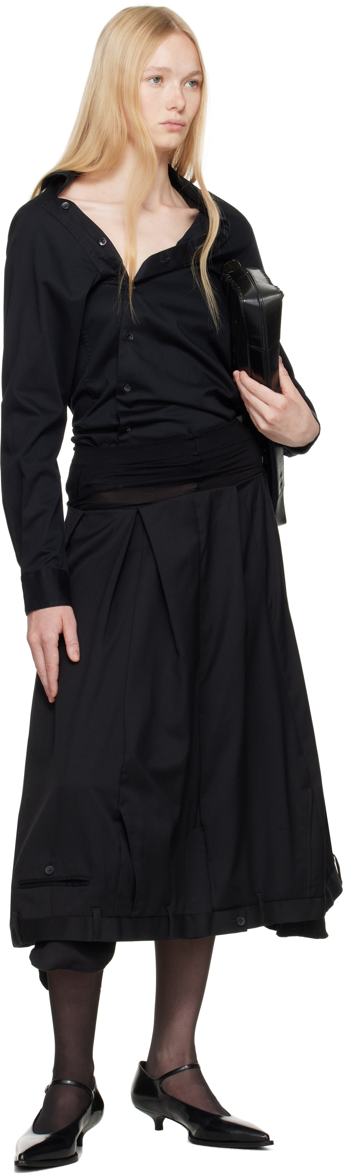 HODAKOVA Upsidedown Trouser Wide Midi Skirt
