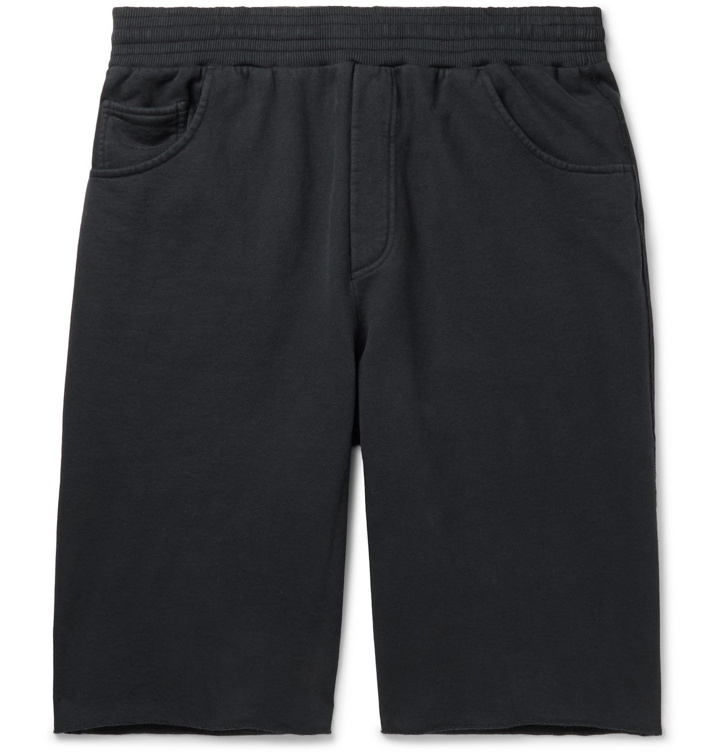 Photo: Acne Studios - Wide-Leg Fleece-Back Cotton-Jersey Shorts - Black
