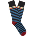 Paul Smith - Striped Stretch Cotton-Blend Socks - Blue