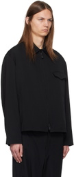Y's For Men Black Flap Pocket Jacket