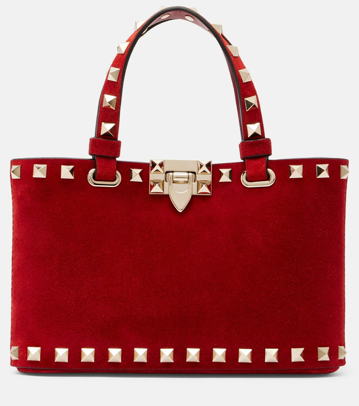 Valentino Garavani Rockstud Mini suede tote bag