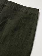 RICHARD JAMES - Linen Drawstring Trousers - Green