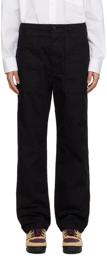 Photo: Engineered Garments Black Fatigue Trousers