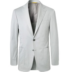 Canali - Stone Kei Slim-Fit Stretch-Cotton Twill Suit Jacket - Gray