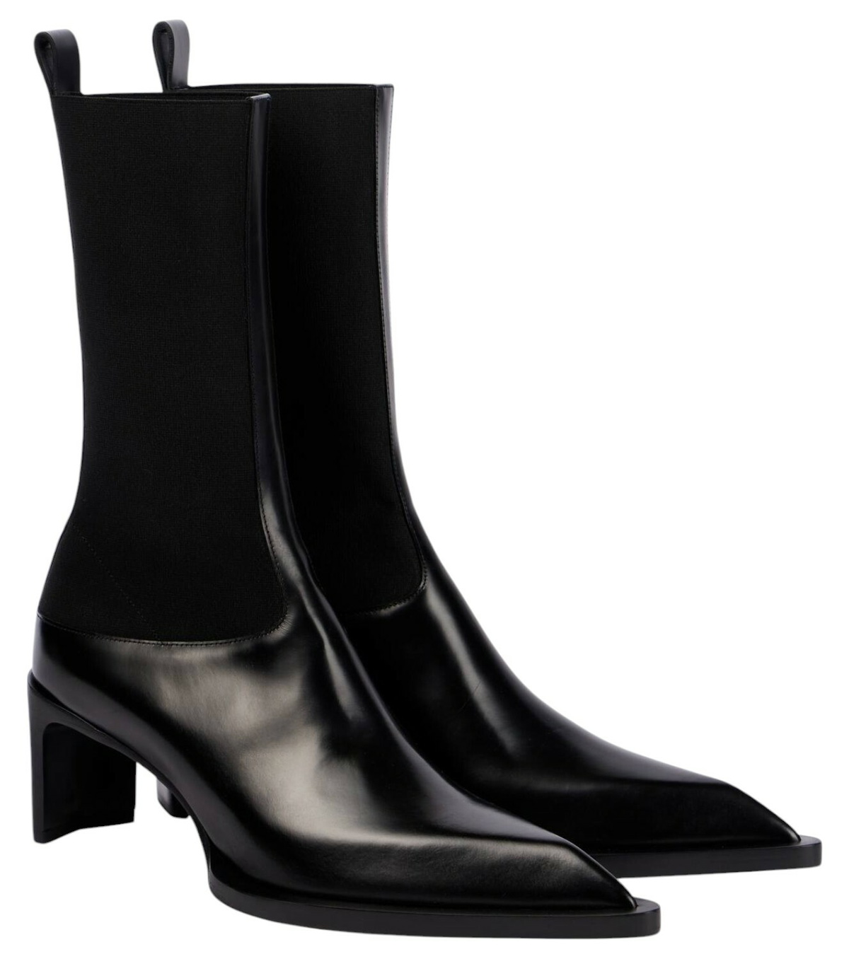 Jil Sander Silver Lamé Crackle Boots Jil Sander