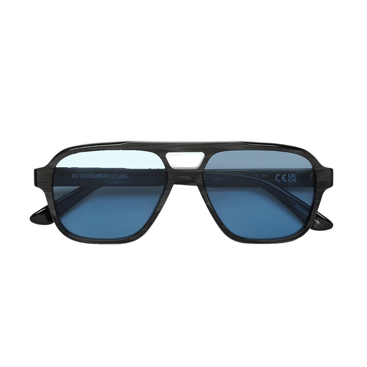 Retrosuperfuture Maneval Black Cat Azure Sunglasses