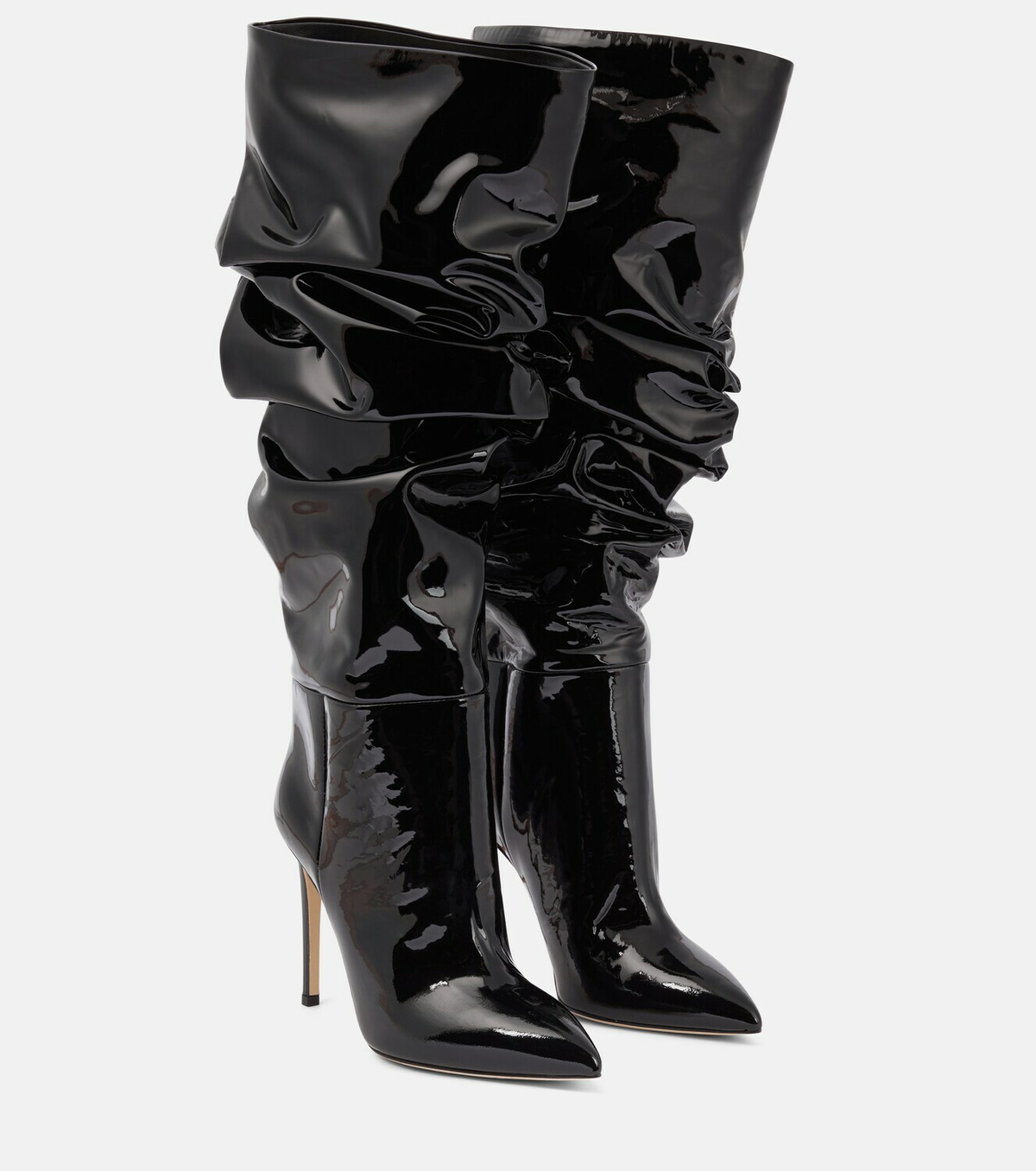 Paris Texas - Slouchy patent leather knee-high boots