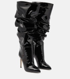 Paris Texas - Slouchy patent leather knee-high boots