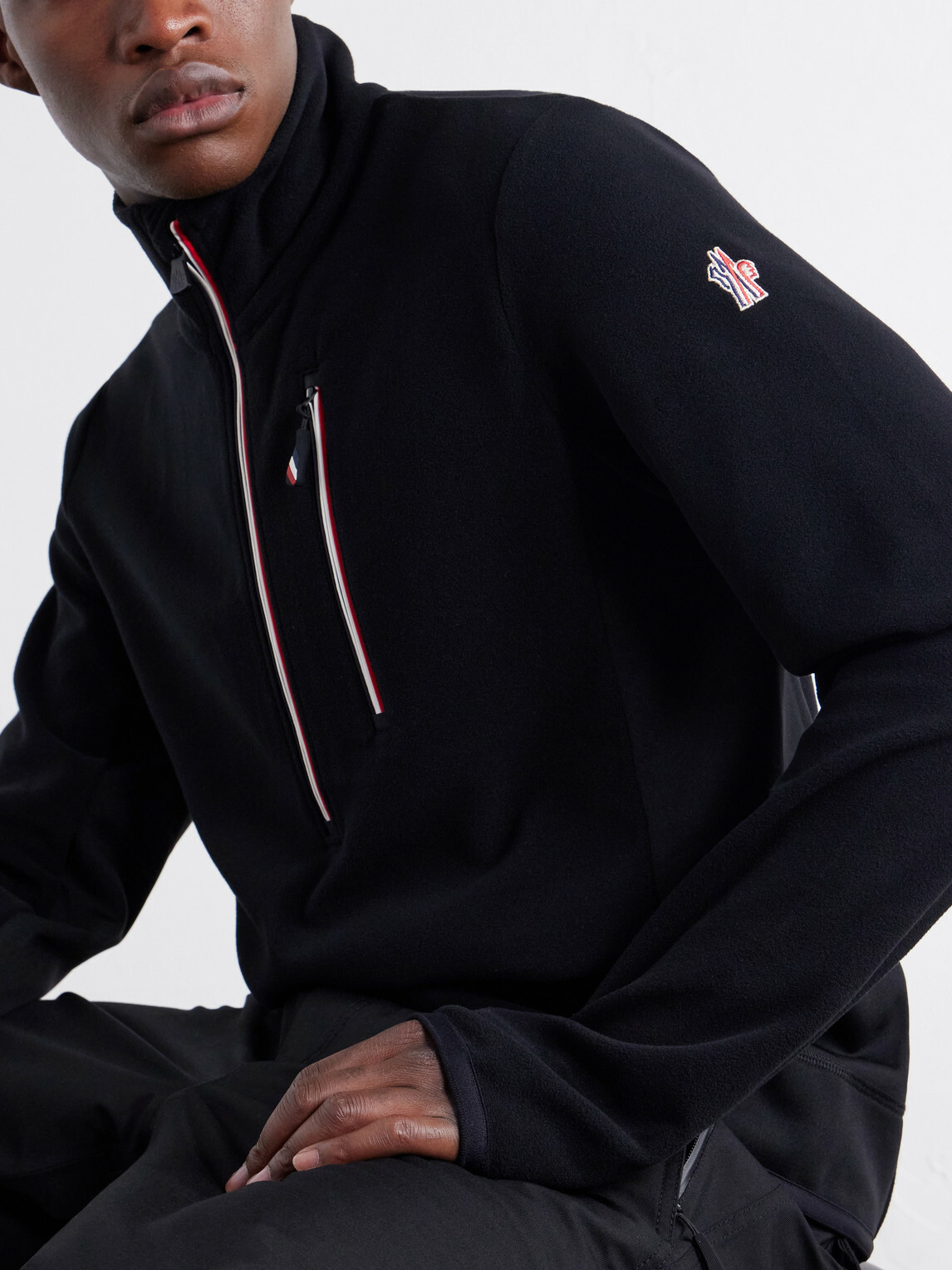 Moncler Grenoble - Polar Fleece Half-Zip Ski Mid-Layer - Black