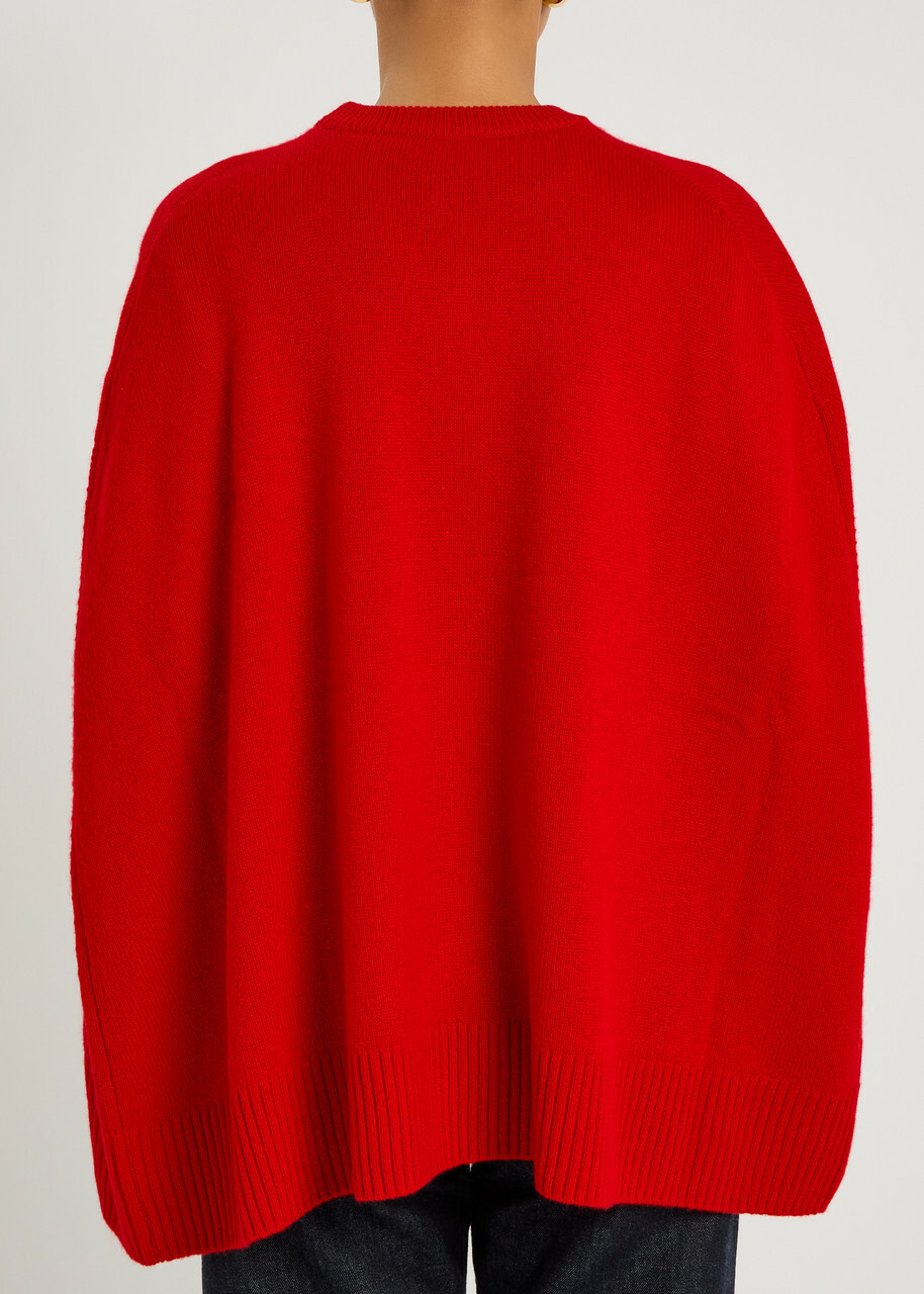 Toteme Cape-effect Cashmere Jumper Red