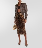 Dolce&Gabbana Cropped faux leather jacket
