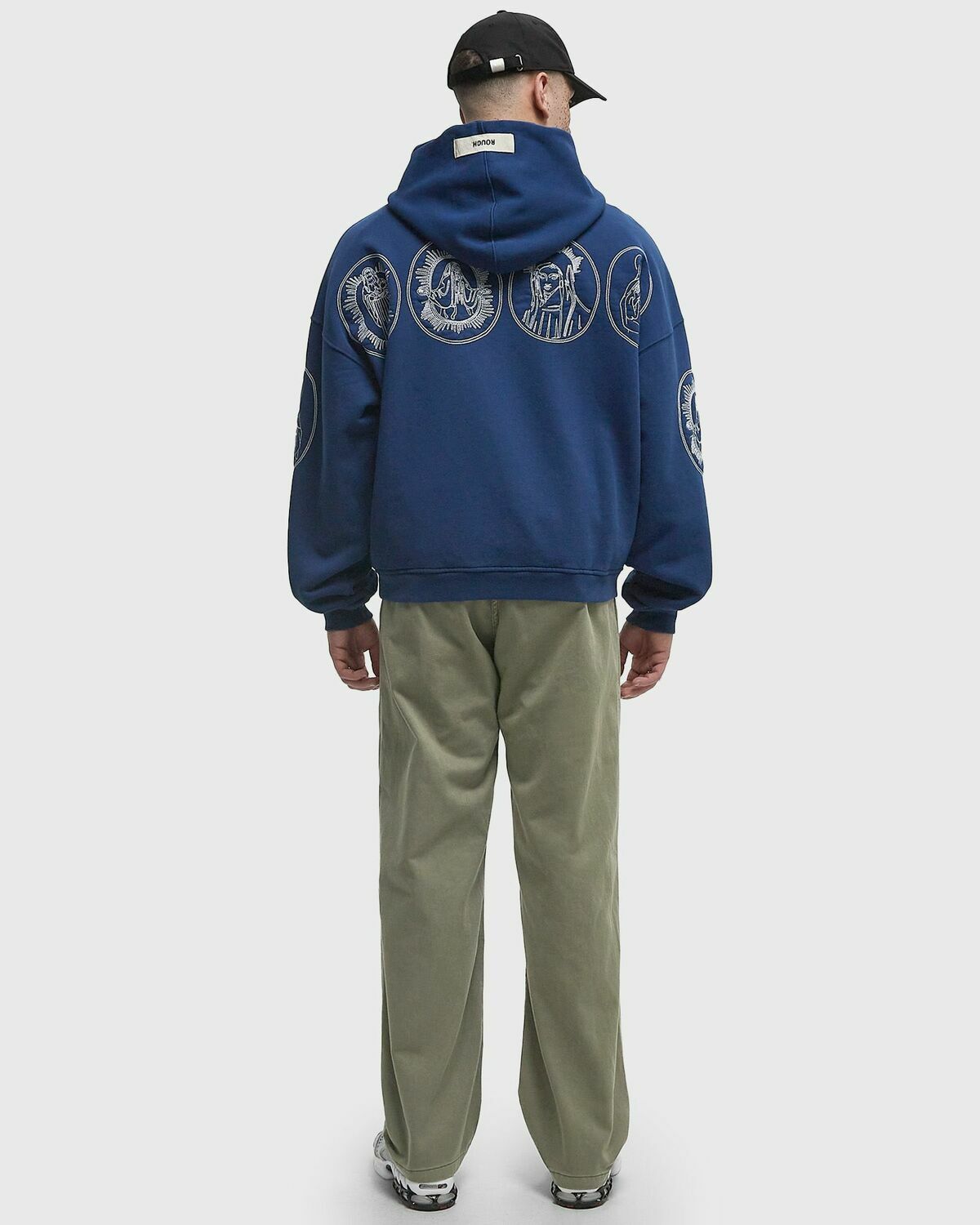 Rough. HALO HOODIE Blue Mens Hoody