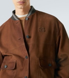 Miu Miu Suede bomber jacket