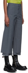 Eckhaus Latta Gray Nylon Trousers