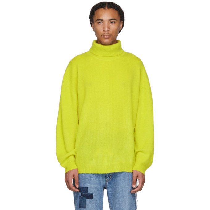 Photo: Remi Relief Yellow Cashmere Shaggy Knit Turtleneck
