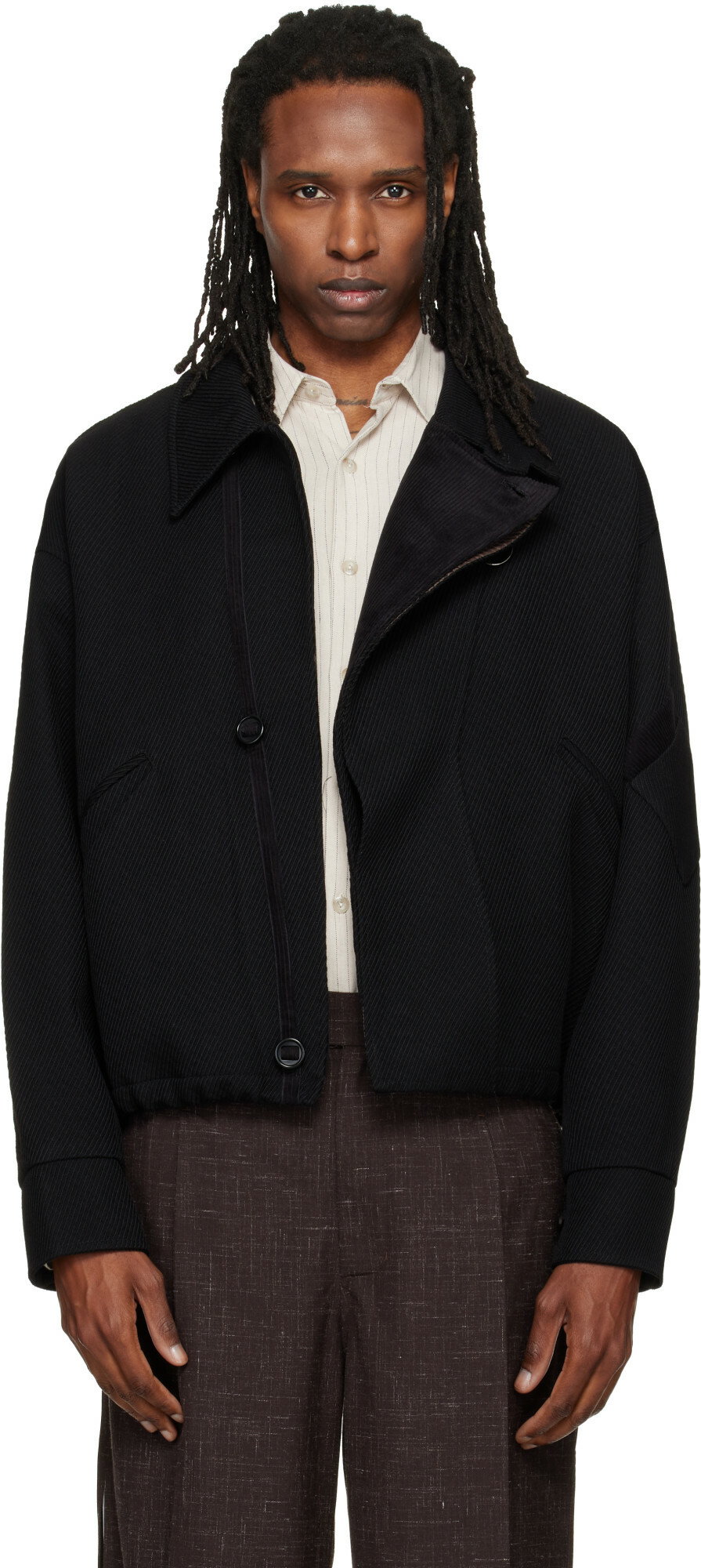 NULLUS Black Layered Placket MK3 Jacket