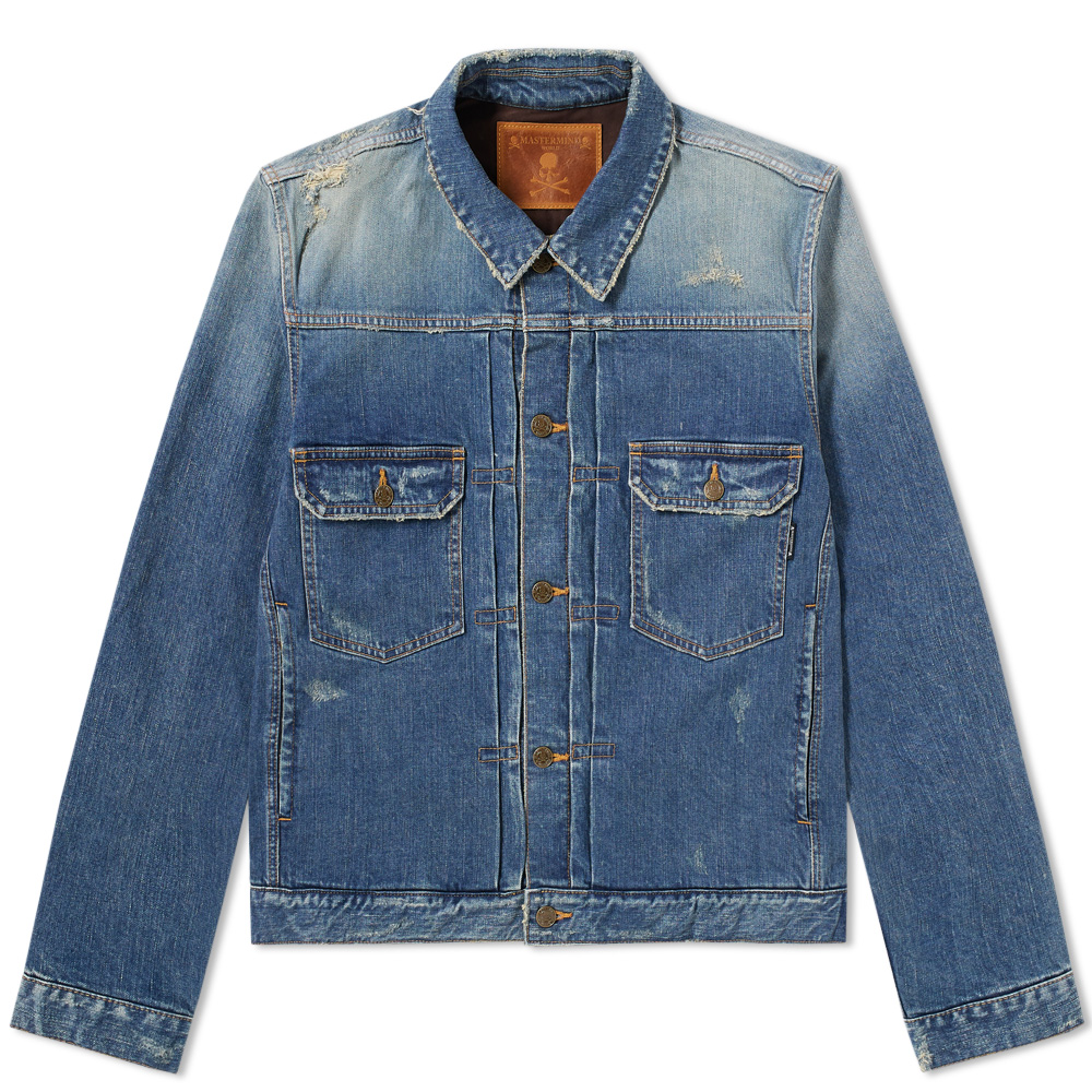 MASTERMIND WORLD Destroyed Denim Jacket MASTERMIND WORLD