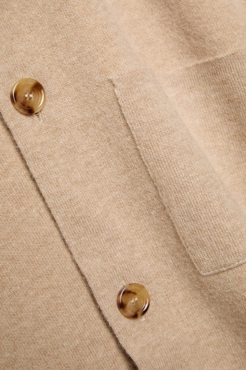 Lardini Melange Wool Overshirt Beige