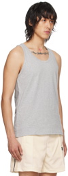 Palm Angels Grey Essential Tank Top