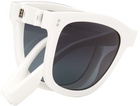 Burberry White Square Frame Foldable Sunglasses