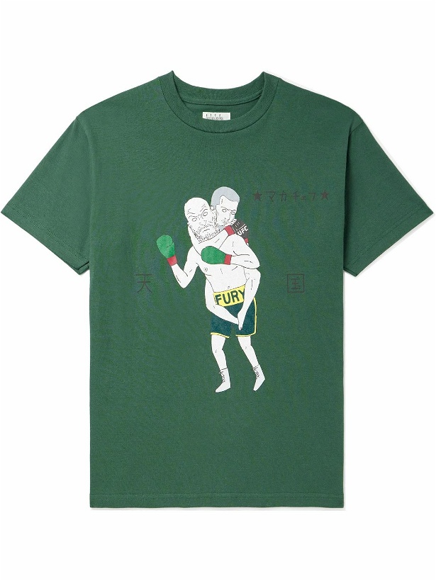 Photo: Wacko Maria - Printed Cotton-Jersey T-Shirt - Green